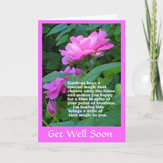 Garden Magic Get well Card Kort (Framsida)