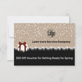 Garden Maintenance Winter Season Gift Voucher Card