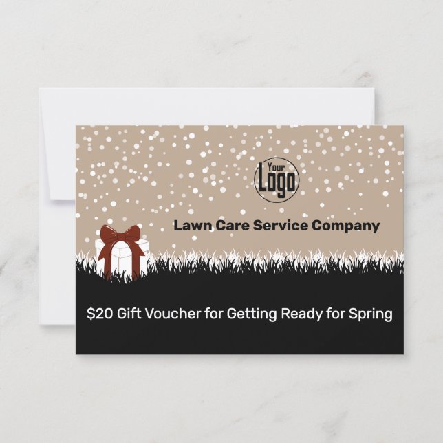 Garden Maintenance Winter Season Gift Voucher Card (Framsida)