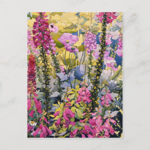 Garden med foxhandskar vykort