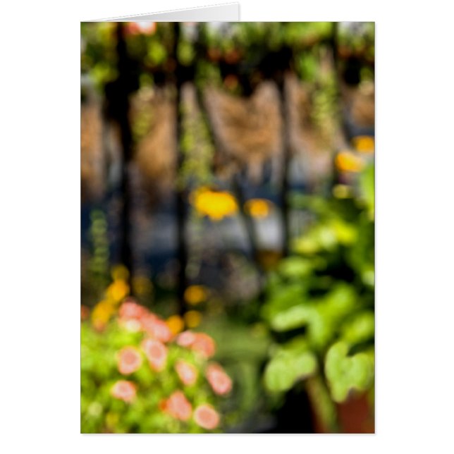 Garden med torka Järn Hälsningskort (Framsidan)