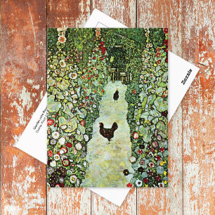 Garden med Tuppar Gustav Klimt Vykort