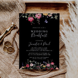 Garden Multifärgad WildblomBröllop Breakfast Inbjudningar