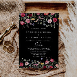 Garden Multifärgad Wildblomma Bröllop Inbjudningar