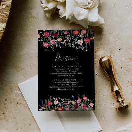 Garden Multifärgad Wildbloms Bröllop Directions Tilläggskort