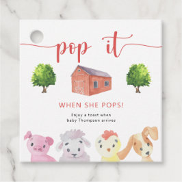 Gården! När hon poppar! Gåvor Etiketter