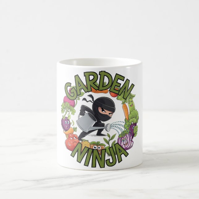 Garden Ninja Design -  grafik för Roligt Kaffemugg (Center)