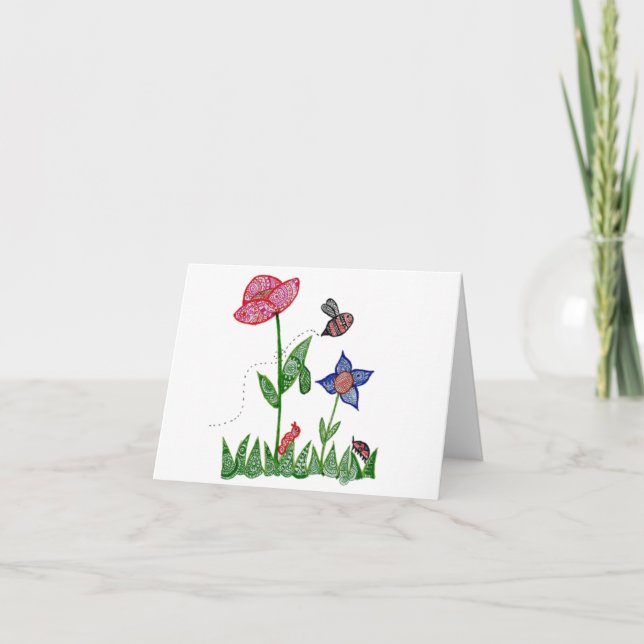 Garden Notecard Kort (Framsida)