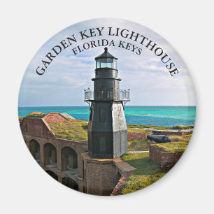 Garden Nyckel fyr, FL Round Magnet