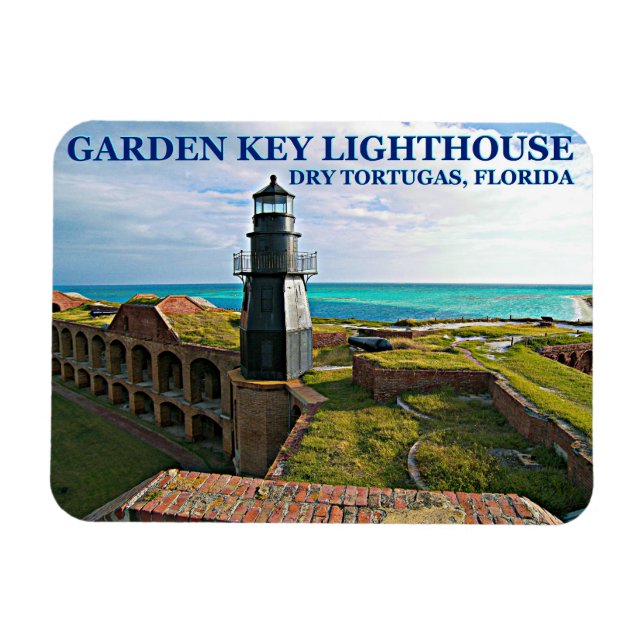 Garden Nyckel fyr, Tortugas Florida Magnet (Horisontell)