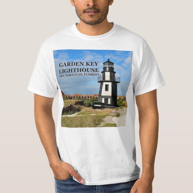 Garden Nyckel fyr, Tortugas, Florida T-shirt (Framsida)