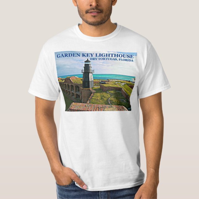 Garden Nyckel fyr, Tortugas, Florida Tee (Framsida)