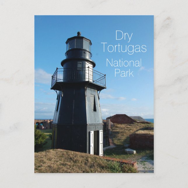 Garden Nyckel Light, Tortugas nationalpark Vykort (Framsida)
