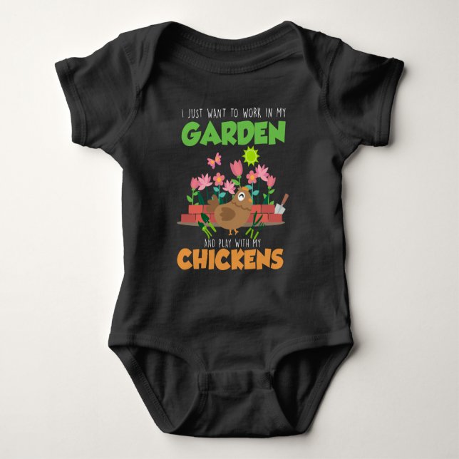 Garden och Chicken Älskare Farm  T Shirt (Framsida)