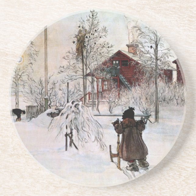 Gården och Tvätta-Huset, Carl Larsson Underlägg (Framsidan)
