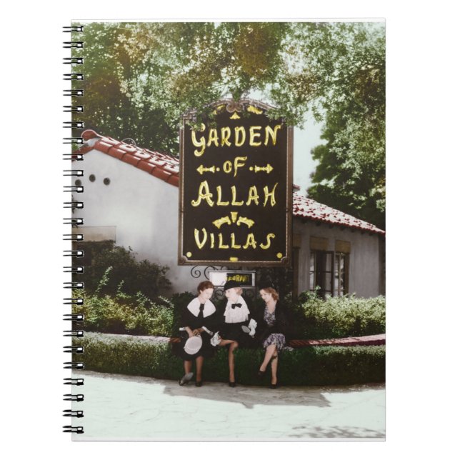 Garden of Allah Hotel notebook Anteckningsbok (Framsidan)