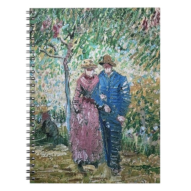 Garden of Courting Par Van Gogh Painting Anteckningsbok (Framsidan)