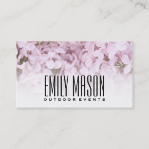 Garden of Eden Exquisite Flowers, White Fade Visitkort