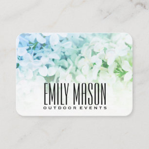 Garden of Eden   Exquisite Flowers, White Fade Visitkort
