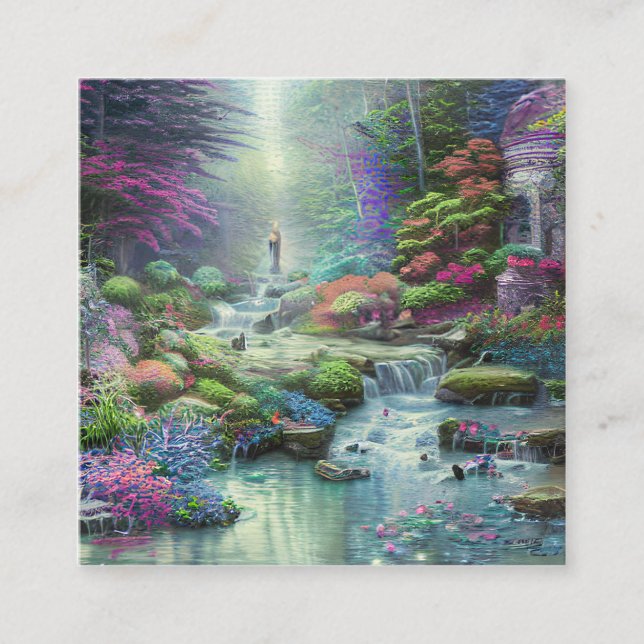 Garden of Eden Fyrkantigt Visitkort (Framsida)