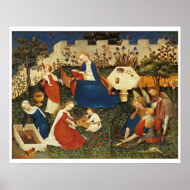Garden of Eden Medieval Art Poster (Framsidan)
