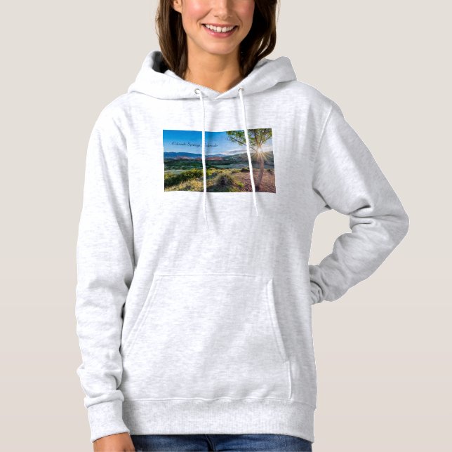 Garden of Gods Träd Sunburst Hoodie T Shirt (Framsida)