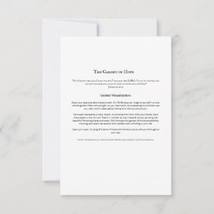 Garden of Hope Meditation Card Christian Scriptu Inbjudningar