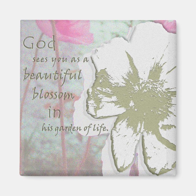 "Garden of Life" digitala kollage Magnet (Framsidan)