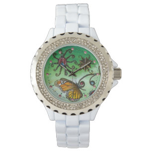 GARDEN OF MELISSA Magic Butterfly, Ladybug,Grönt Armbandsur