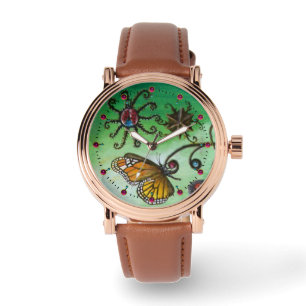 GARDEN OF MELISSA Magic Butterfly, Ladybug,Grönt Armbandsur