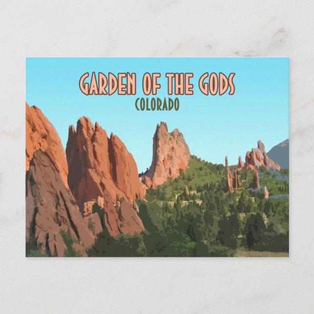 Garden of the Gods Park Colorado Vykort (Framsida)