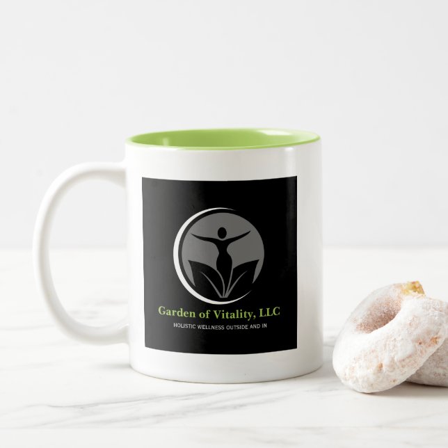 Garden of Vitality, LLC Namnteckning Mugg - Blk/Wh (Med munk)