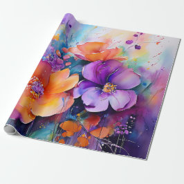Garden of Watercolor Blooms Presentpapper