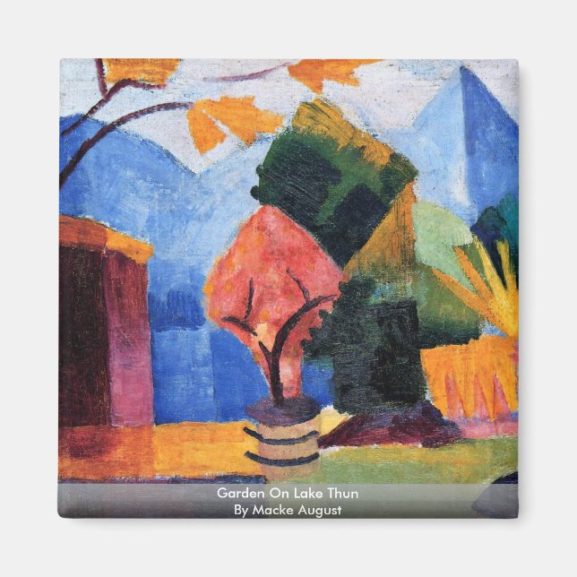 Garden på Sjö Thun av Make August Magnet (Framsidan)