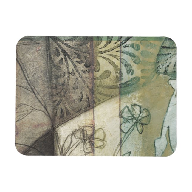 Garden Panel with Löv, Flowers and Grass Magnet (Horisontell)