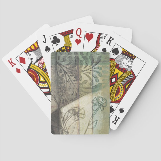 Garden Panel with Löv, Flowers and Grass Spelkort (Baksidan)