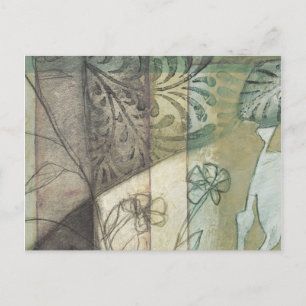 Garden Panel with Löv, Flowers and Grass Vykort