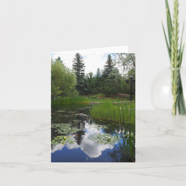 Garden Park Reflection Foleting Card Kort (Framsida)