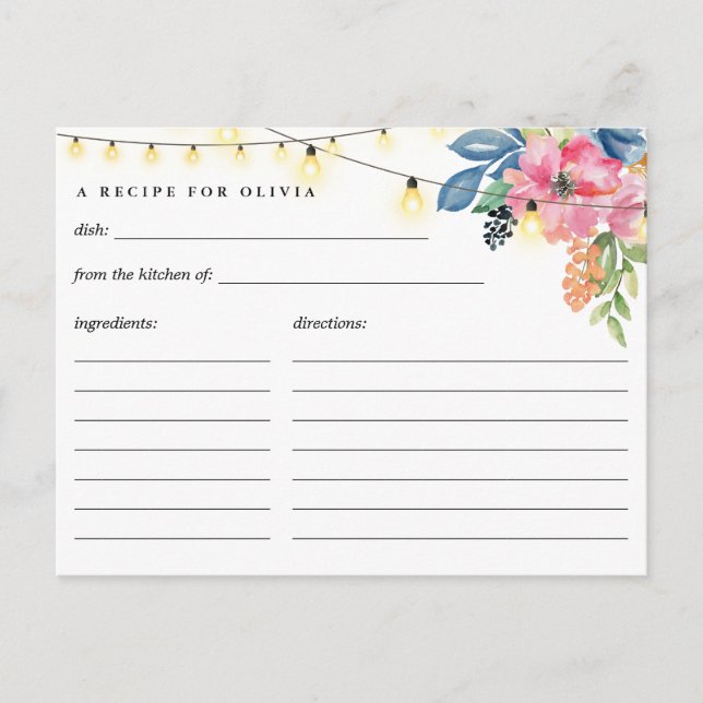 Garden Party, Blommor och Ljus Vykort (Framsida)