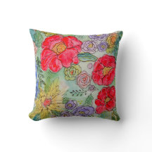Garden Party Bloom Watercolor Blommigt Dekorativ k