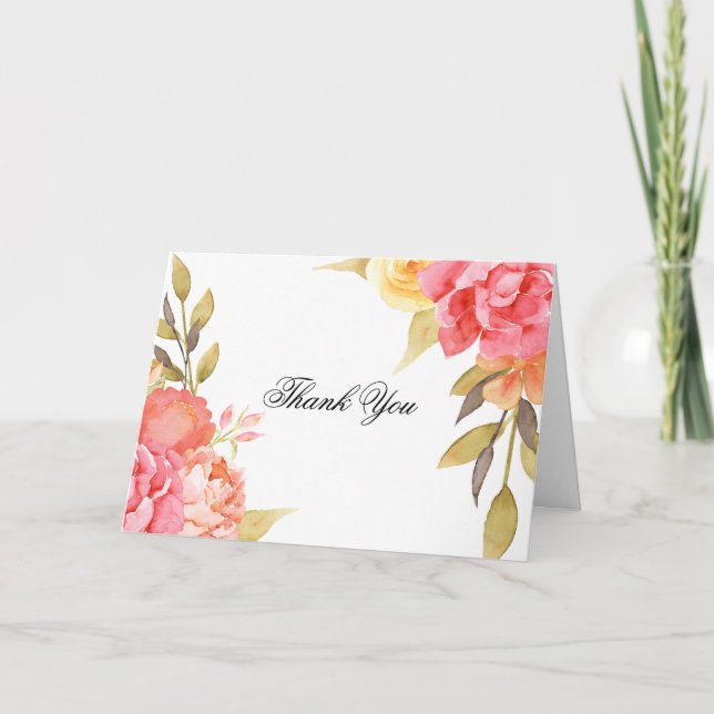 Garden Party Bröllop Tack Kort (Framsida)