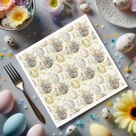 Garden Party Bunny Firande Gult Pappersservett