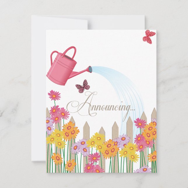 Garden Party Collection Förlovning-meddelande Inbjudningar (Framsida)