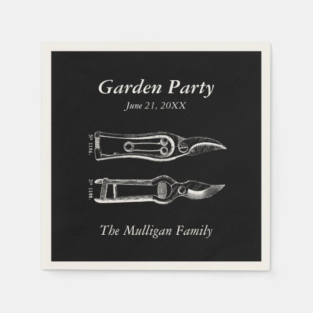 Garden Party Family Reunion Papper Napkins Pappersservett (Framsidan)