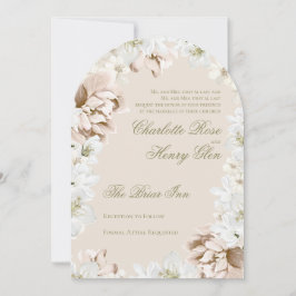 Garden Party Floral Wedding Invitation Inbjudningar