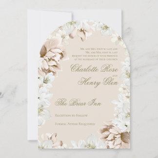 Garden Party Floral Wedding Invitation Inbjudningar