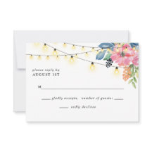 Garden Party Flowers &Twinkle Ljus Blue Bröllop