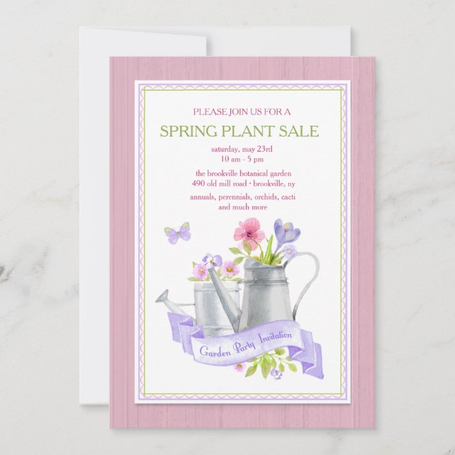 Garden Party-inbjudan Inbjudningar (Framsida)