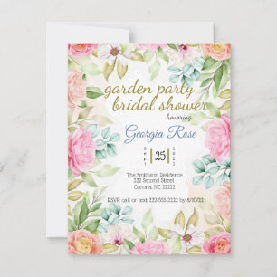 Garden Party Inbjudningskort för möhippan