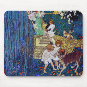 Garden Party med Hund & Cat, Jessie Willcox Smith Musmatta